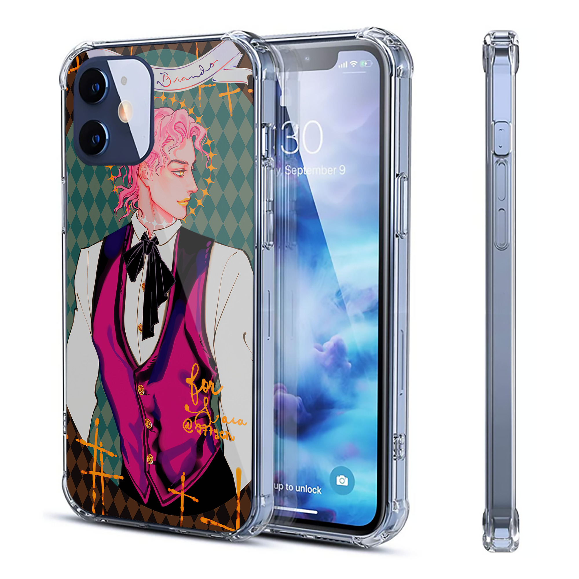 （画像用） ジョジョの奇妙な冒険 JoJo's Bizarre Adventure 【iPhone 12シリーズ対応】透明スマホケース（クリアソフトケース）
